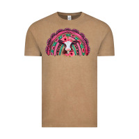 Vintage Coffee valentines day pink gemstones baby calf rainbow Vintage Tee - Jasminsmagicworld