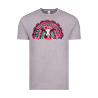 Vintage Zinc valentines day pink gemstones baby calf rainbow Vintage Tee - Jasminsmagicworld