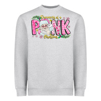 Heather Grey dreaming of a pink christmas Heavyweight Sweatshirt - CowhideDigitalArt