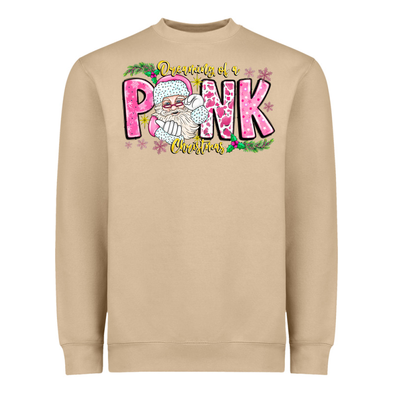 Dreaming Of A Pink Christmas Heavyweight Sweatshirt by CowhideDigitalArt | Teevron