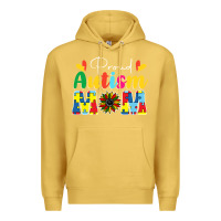 Antique Gold Proud Autism Mom sunflower Premium Hoodie - CowhideDigitalArt