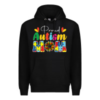Black Proud Autism Mom sunflower Premium Hoodie - CowhideDigitalArt