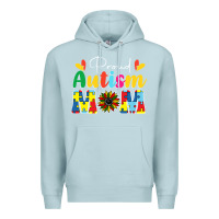 Blue Mist Proud Autism Mom sunflower Premium Hoodie - CowhideDigitalArt
