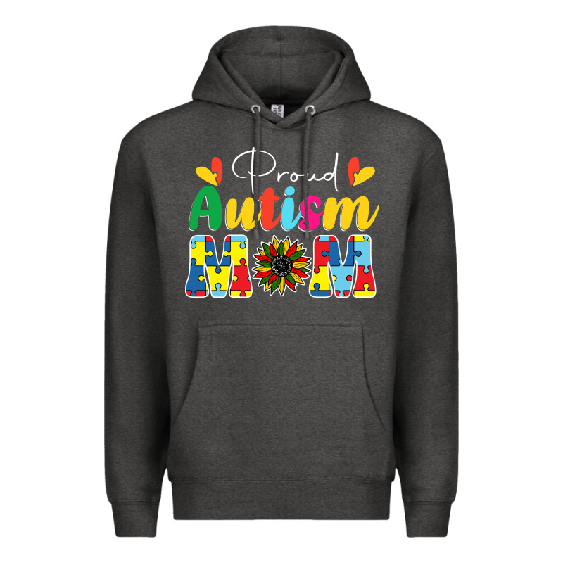 Proud Autism Mom Sunflower Premium Hoodie by CowhideDigitalArt | Teevron
