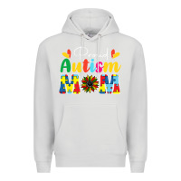 Dove Grey Proud Autism Mom sunflower Premium Hoodie - CowhideDigitalArt
