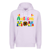 Lilac Proud Autism Mom sunflower Premium Hoodie - CowhideDigitalArt