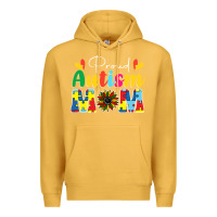 Mustard Proud Autism Mom sunflower Premium Hoodie - CowhideDigitalArt