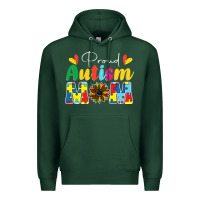 Sports Green Proud Autism Mom sunflower Premium Hoodie - CowhideDigitalArt