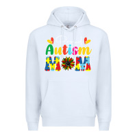 White Proud Autism Mom sunflower Premium Hoodie - CowhideDigitalArt