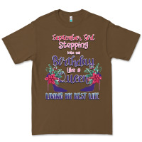 Cacao Womens September Girl Stepping Into My Birthday Premium Tee - Bettercallsaul