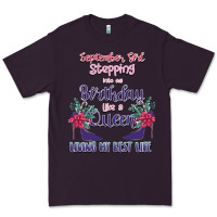 Plum Womens September Girl Stepping Into My Birthday Premium Tee - Bettercallsaul