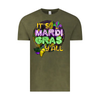 Vintage Olive its mardi gras yall Vintage Tee - CowGirlArtShop