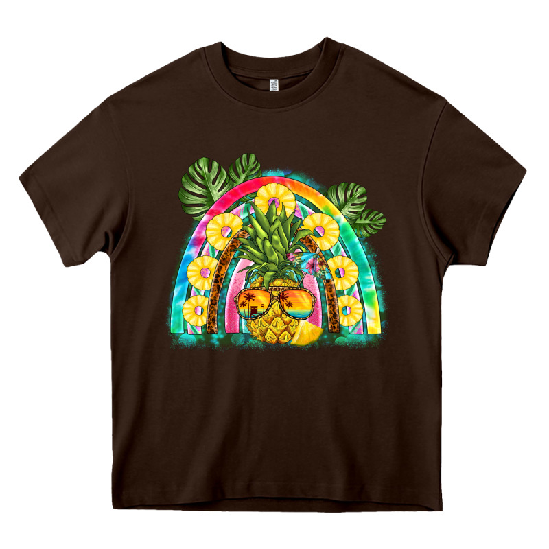 Pineapple Rainbow Heavy Core Tee by BarkalooDesign | Teevron