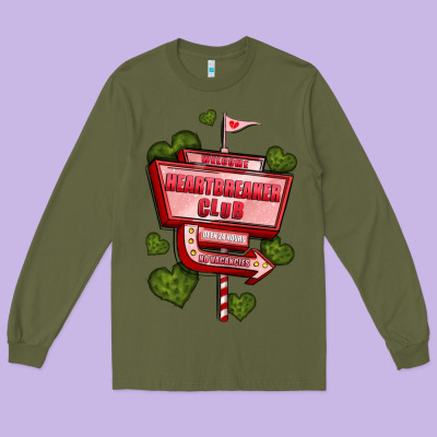 Heartbreaker Club Olivia Long Sleeve Tee Designed By Oliviacreatesart