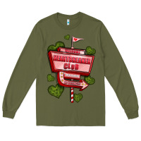 Army Green heartbreaker club olivia Long Sleeve Tee - OliviaCreatesArt