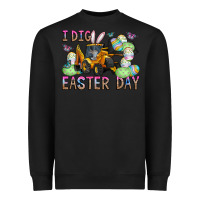 Black I Dig Easter Day Heavyweight Sweatshirt - CowhideDigitalArt