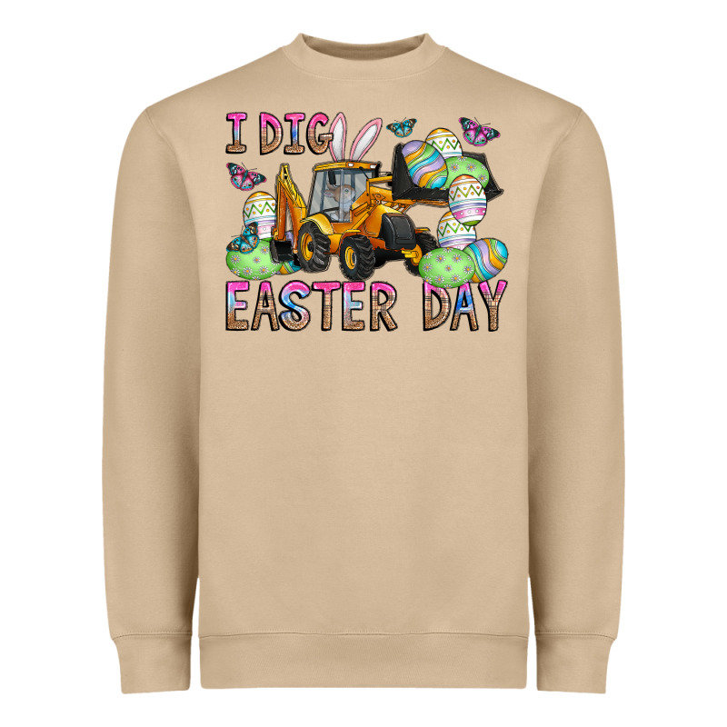 I Dig Easter Day Heavyweight Sweatshirt by CowhideDigitalArt | Teevron