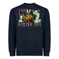 Navy I Dig Easter Day Heavyweight Sweatshirt - CowhideDigitalArt