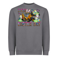 Storm I Dig Easter Day Heavyweight Sweatshirt - CowhideDigitalArt