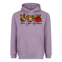 Lavender peace love Christmas Heavyweight Hoodie - BarkalooDesign