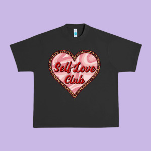 Self Love Club Valentine's Day Urban Heavy Tee Designed By Ranaportraitstore