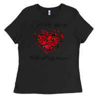 Black I love you with all my heart Ladies Tee - Bettercallsaul