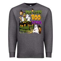 Charcoal Heather too cute too spook Premium Sweatshirt - BarkalooDesign