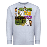 Heather Grey too cute too spook Premium Sweatshirt - BarkalooDesign