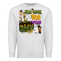 Oatmeal Heather too cute too spook Premium Sweatshirt - BarkalooDesign