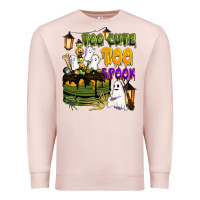 Pale Pink too cute too spook Premium Sweatshirt - BarkalooDesign