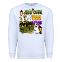 White too cute too spook Premium Sweatshirt - BarkalooDesign
