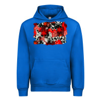 Cobalt western red cowhide winter background Urban Hoodie - AdoDesignShop