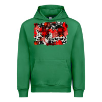 Emerald western red cowhide winter background Urban Hoodie - AdoDesignShop