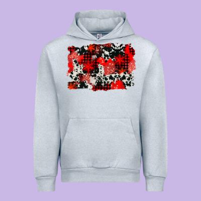 Western Red Cowhide Winter Background Urban Hoodie Designed By Adodesignshop