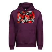 Mauve Wine western red cowhide winter background Urban Hoodie - AdoDesignShop