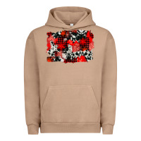 Pigment Burro western red cowhide winter background Urban Hoodie - AdoDesignShop