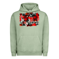 Pigment Oil Green western red cowhide winter background Urban Hoodie - AdoDesignShop