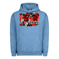 Pigment Pebble Blue western red cowhide winter background Urban Hoodie - AdoDesignShop