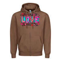 Chestnut Love Valentine Zipper Hoodie - CowhideDigitalArt
