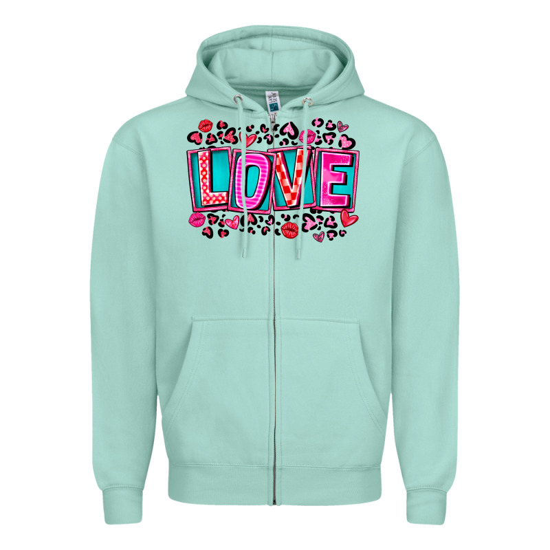 Love Valentine Zipper Hoodie by CowhideDigitalArt | Teevron