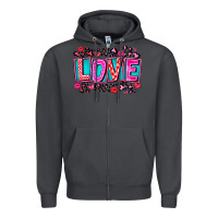 Smoke Love Valentine Zipper Hoodie - CowhideDigitalArt