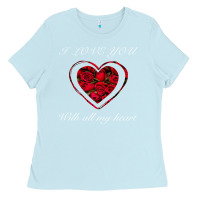 Baby Blue I love you with all my heart Ladies Tee - Bettercallsaul