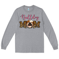 Heather Grey Bulldog Mom Long Sleeve Tee - Jasminsmagicworld