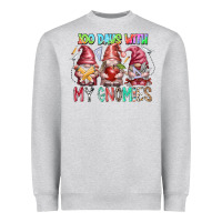 Heather Grey 100 days with my gnomies Heavyweight Sweatshirt - RacoonDesign