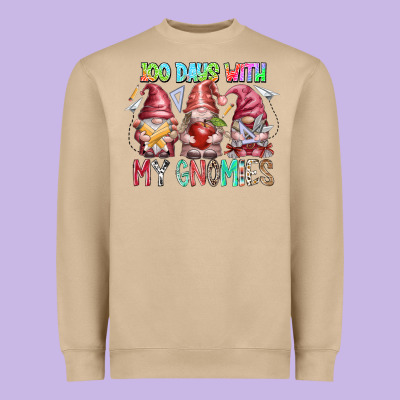 100 Days With My Gnomies Heavyweight Sweatshirt Designed By Racoondesign