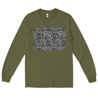 Army Green grey leopard background Long Sleeve Tee - OliviaCreatesArt