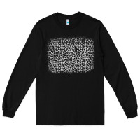 Black grey leopard background Long Sleeve Tee - OliviaCreatesArt
