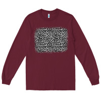Burgundy grey leopard background Long Sleeve Tee - OliviaCreatesArt
