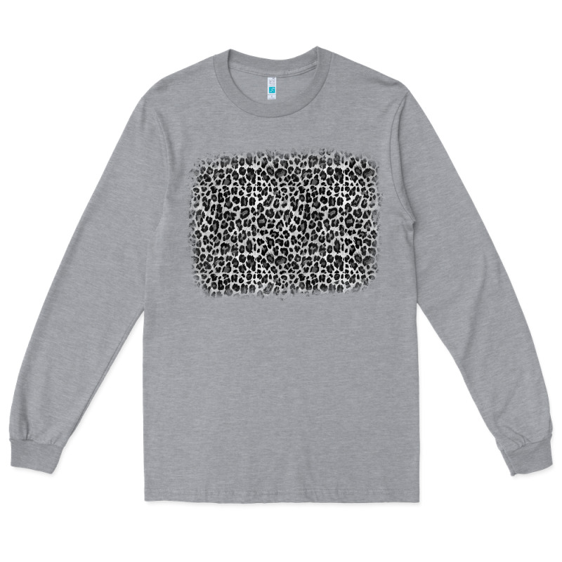 Grey Leopard Background Long Sleeve Tee by OliviaCreatesArt | Teevron