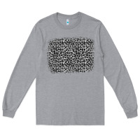 Heather Grey grey leopard background Long Sleeve Tee - OliviaCreatesArt